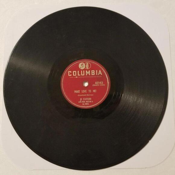 3/$25 Jo Stafford 78 RPM Make Love to Me! / Adi-Adios Amigo Columbia 40143 - Picture 1 of 5